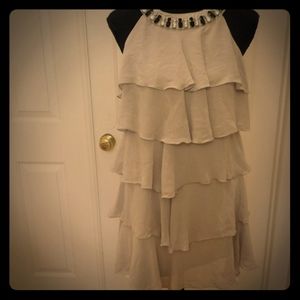 Gray Ruffled Dress